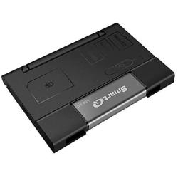 SmartQ C350 USB-C and USB A USB Memory Card Reader USB 3.0 Super Speed for MicroSDXC, MicroSDHC, SD, SDXC, SDHC, SD Cards, Works for Windows, Mac OSX, Android Devices, OTG Adapter (Grey Trio w Case)