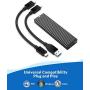 ORICO M.2 NVMe SSD Enclosure, USB 3.1 Gen 2 (10 Gbps) to NVMe PCI-E M.2 SSD Case Support UASP for NVMe SSD Size 2230/2242/2260/2280(up to 2TB)