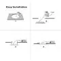 ANC 4-Inch 9W 120V Low Profile Recessed Ultra Thin LED Panel Light,Retrofit Downlight Wafer Panel Slim IC Rated ETL,3000K Warm White Round Panel Ceiling Light 4 Pack