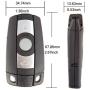 cciyu KR55WK49127 X 2 Flip Key Fob with Key Blade 3 buttons Replacement for 05 06 07 08 09 10 11 12 13 for B MW X5 X6 Z4 1 3 5 6 7 Replacement Uncut Smart Remote Fob Key with FCC KR55WK49123