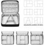 Emoly Electronic Organizer Travel, Universal Waterproof Carrying Case Cable Organizer Electronics Accessories Cases for USB Cables, Charger, Power Bank, Phone, E-Book Kindle, iPad or Tablet (Black)