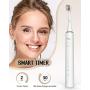 Qhou Sonic Electric Toothbrush for Adults, Rechargeable Power Toothbrush, 3 Cleaning Modes with Smart Timer, 40,000 VPM Whitening Toothbrush - 2 Duponts Brush Heads Included (White)