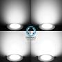 JULLISON LED Recessed Low Profile Slim Panel Light with Junction Box, Air Tight, 4 inch, 9W, 550 Lumens, 5000K Daylight White, CRI80+, Dimmable, cETLus - Listed, Energy Star Certified - 4 Packs