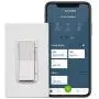 Leviton DW1KD-1BZ Decora Smart Wi-Fi 1000W Incandescent/450W LED Dimmer, No Hub Required, Works with Alexa, Google Assistant and Nest, 1-Pack, White