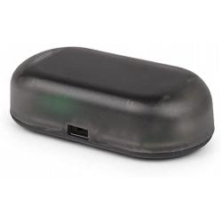 Solar Power Dummy Car Alarm Red LED Light Simulate Imitation Security System Warning Anti-Theft Flash Blinking Lamp