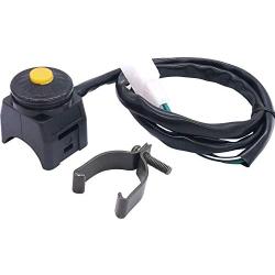 Taiss Motorcycle Kill Stop Waterproof Push Button Switch Bicycle Bike ATV Dirt 12v 7/8″(22mm) Handlebar Universal Yellow Dots Horn Button F016-Y