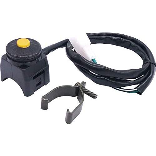 Taiss Motorcycle Kill Stop Waterproof Push Button Switch Bicycle Bike ATV Dirt 12v 7/8″(22mm) Handlebar Universal Yellow Dots Horn Button F016-Y