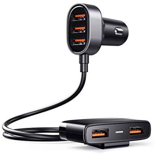 Car Charger 【5 Multi Ports】 Car Charger Adapter, 31W 6.2A 【Fast】 USB Car Charger Compatible with iPhone 12/11/Xs Max/Xs/X/XR/8/7/Plus, iPad Pro/Air 2/Mini, Galaxy, Tablets and Other USB Devices
