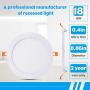 JARLSTAR 6-Pack 8 Inch Ultra-Thin LED Recessed Ceiling Light with Junction Box, 3000K Warm White, 18W 110V Eqv Recessed Lighting, Slim LED Can-Killer Downlight,1500LM High Brightness,CRI80+