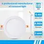 JARLSTAR 6 Pack 8 Inch Ultra-Thin LED Recessed Ceiling Light with Junction Box, 6000K Daylight, 18W 110V Eqv Recessed Lighting, Slim LED Can-Killer Downlight,1500LM High Brightness,CRI80+