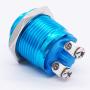 Twidec / 16mm Waterproof Blue Metal Shell Momentary Raised Top Push Button Switch 3A/12~250V SPST 1NO Start Button for car Modification Switch（Quality Assurance for 1 Years） M-16-BU-G