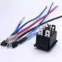 weideer 20A 12V DC Momentary Motor Polarity Reverse Rocker Switch DPDT 6 Pin (ON)-Off-(ON) Automatic Reset Boat Motor Control Switch with Jumper Wires KCD2-223-JT-X