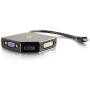 C2G Mini Display Port Adapter, 4K, Display Port to HDMI, VGA, or DVI, Black, Cables to Go 54341