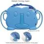CHINFAI Kids Case for iPad 2017/2018 [Double-Faced Monkey Series] Shock Proof Handle Stand Silicone Protective Cover for 9.7 inch iPad Pro/Air/Air2/5th/6th Tablet (Blue)