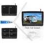 ZEROXCLUB 1080P Wireless Backup Camera System Kit, 9’’ DVR Quad Split Monitor & IP69 Waterproof Wireless Reverse Rear Side View Camera with Stable Signal for RV/Truck/Trailer/Bus/Pickup/Van-W904