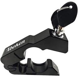 Xboken Motorcycle Lock,Alloy CNC,A Grip/Throttle/Brake/Handlebar Lock with 2 Keys to Secure Your Bike,Scooter,Moped or ATV in Under 5 Seconds.(Black)