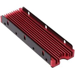 QIVYNSRY M.2 heatsink 2280 SSD Double-Sided Heat Sink with Thermal Silicone pad for PCIE NVME M.2 SSD or NGFF SATA M.2 SSD Red