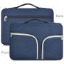 HESTECH Chromebook Case,11.6''-12.5 inch Water Repellent Polyester Protective Laptop Sleeve Bag Handle Front Pockets Acer/HP Stream/Samsung/Microsoft Surface Pro 7/3/4/5/6,Navy Blue