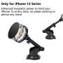 Magnetic Phone Car Holder for Magsafe Charger and iPhone 12, Car Phone Holder Mount with Magsafe, for Magsafe Car Mount for Dashboard/Windshield with Suction Cup and Adjustable Arm
