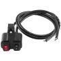 Qiilu 12V 16A CNC Aluminum On-Off Rocker Switches Handlebar Headlight Spotlight Dual Switch for Motorcycle Motorbike