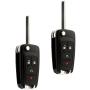 Car Key Fob Keyless Entry Remote Flip fits 2010-2017 Chevy Equinox, Sonic, Trax, Terrain (OHT01060512), Set of 2