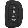 Coolbestda Silicone Key Fob Cover Keyless Entry Holder Remote Case for 2018 2017 2016 Hyundai Tucson Elantra Sonata Smart 4Buttons (NOT FIT Flip/Pop Out/Folding Key