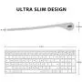 iClever BK10 Bluetooth Keyboard, Multi Device Keyboard Rechargeable Bluetooth 5.1 with Number Pad Ergonomic Design Full Size Stable Connection Keyboard for iPad, iPhone, Mac, iOS, Android, Windows