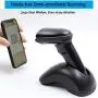 TEEMI 1D 2D Bluetooth Barcode Scanner with USB Cradle Data Receiver Charge Station, GS1 QR PDF417 Wireless Automatic Omnidirectional Screen Scanning