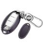 Key Fob Cover for Nissan Infiniti,Soft TPU Key Fob Case All-Around Protector Plating Shell Fit Keyless Smart Remote Key of Nissan Aitime Rogue Sentra Maxima Murano Pathfinder Sedan Infiniti - Black