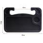 Lightter Steering Wheel Tray, Steering Wheel Desk and Vehicle Seat Mount Notebook Laptop Eating Desk,Car Food Eating Tray,Black
