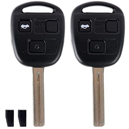 ECCPP Replacement fit for Uncut Keyless Entry Remote Key Fob Lexus LS430/ ES330 HYQ12BBT (Pack of 2)