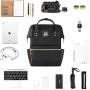 Hethrone Womens Laptop Backpack 15.6 Inch Stylish Anti Theft Casual Travel Computer Rucksack Water Repellent School Backpack with USB Black