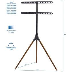 VIVO Artistic Easel 45 to 65 inch LED LCD Screen, Studio TV Display Stand, Adjustable TV Mount with Swivel and Tripod Base STAND-TV65A