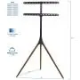 VIVO Artistic Easel 45 to 65 inch LED LCD Screen, Studio TV Display Stand, Adjustable TV Mount with Swivel and Tripod Base STAND-TV65A