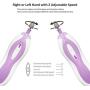 Electric Pedicure & Manicure Set Portable Nail Care Tool Box with 5 PCS Attachment for Grooming of Hands & Feet ZLiME (Purple)