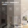 BBounder LED Recessed Lighting 4 Inch 12Pack, Dimmable, Damp Rated, LED Downlight with Baffle Trim, 8.5W=60W 650LM 5000K Can Lights, Simple Retrofit Installation - UL + Energy Star