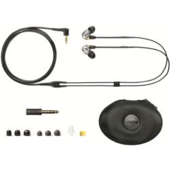 Shure SE425-V Professional Sound Isolating Earphones with Dual High Definition MicroDrivers, Secure In-Ear Fit - Silver