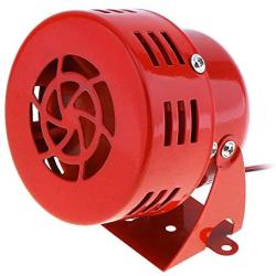 ePathChina Universal 12V Red Automotive Motorcycle Horns Air Raid Siren Horn Car Truck Motor Driven Alarm