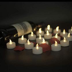 Battery Operated LED Tea Lights:50 Pack Flameless Votive Candles Lamp Realistic and Bright Flickering Long Lasting 150Hours for Wedding Holiday Party Home Decoration (Warm White)
