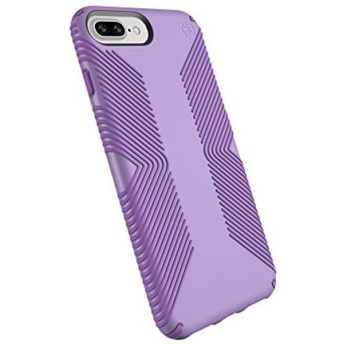 Speck Products Presidio Grip Case for iPhone 8 Plus (Also fits 7 Plus and 6S Plus/6 Plus), Aster Purple/Heliotrope Purple