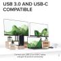 Plugable USB 3.0 and USB-C Dual 4K Display Docking Station with DisplayPort and HDMI for Windows and Mac (Dual 4K DisplayPort & HDMI, Gigabit Ethernet, Audio, 6 USB Ports) Vertical