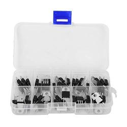 NPN PNP Transistors Assortment Kit, 50PCS Voltage Regulator Transistor Kit, Electronic Component Industrial Parts Electrical Supplies