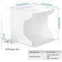 Light Box Photography, nezababy 9x9 Photo Light Box 72 LED Dimmable Lights Portable Folding Studio Light Box with 6 Colors EVA Backdrops Photography Light Box