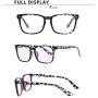 AIMADE Unisex Blue Light Blocking Glasses Blue Filter Computer Glasses (Anti Eye Eyestrain) Gaming Glasses for Women Man (3pc-Leopard-Matte Black-Bright Black)
