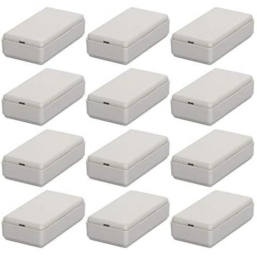 Fielect 12pcs Electronic Junction Box ABS Plastic Junction Project Box Enclosure Circuit Board Small Box 48x27x14mm White