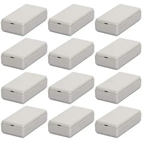 Fielect 12pcs Electronic Junction Box ABS Plastic Junction Project Box Enclosure Circuit Board Small Box 48x27x14mm White