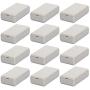 Fielect 12pcs Electronic Junction Box ABS Plastic Junction Project Box Enclosure Circuit Board Small Box 48x27x14mm White