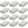 Fielect 12pcs Electronic Junction Box ABS Plastic Junction Project Box Enclosure Circuit Board Small Box 48x27x14mm White