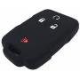 Ezzy Auto Black Silicone Rubber Key Fob Case Key Cover Keyless Remote Jacket Skin Protector fit for Silverado Colorado GMC Sierra Yukon Cadillac