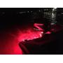 CD-R-BRASS LED BOAT DRAIN PLUG LIGHT TWIN HEAD BUILT IN DRAIN 2400 LUMENS (red)